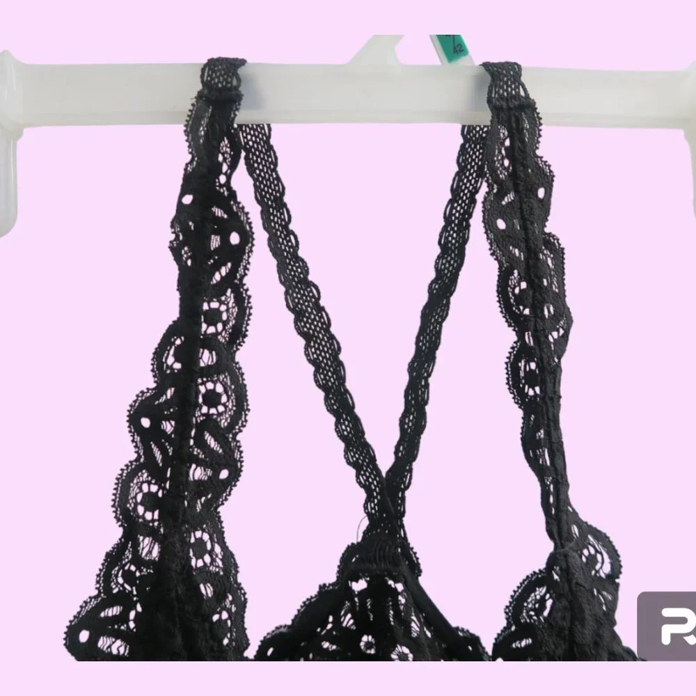 Victoria's Secret bra bralette lace lacey cross back bra in black size small. - Picture 6 of 8